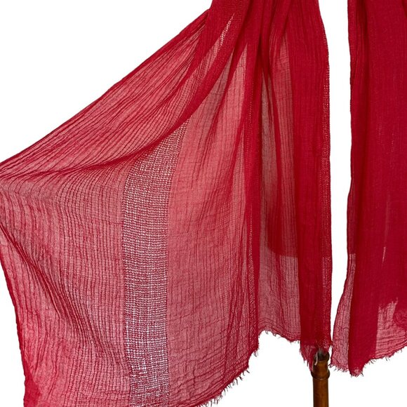 Hinge Women Pink Scarf Wrap Soft Cozy Romantic Fall Winter Accessory - Picture 2 of 3